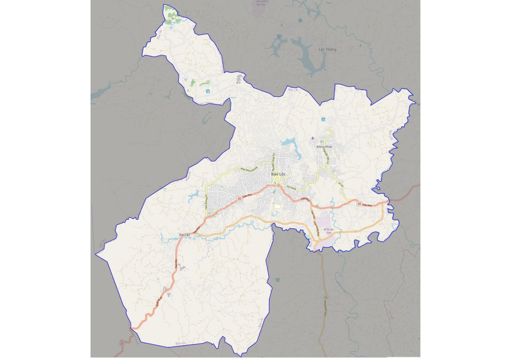 Bản đồ giao thông Thành phố Bảo Lộc